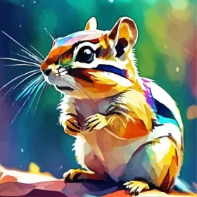 Colorful Chipmunk Paint by Number