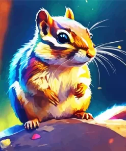 Colorful Chipmunk Paint by Number