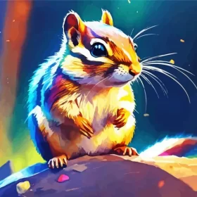 Colorful Chipmunk Paint by Number