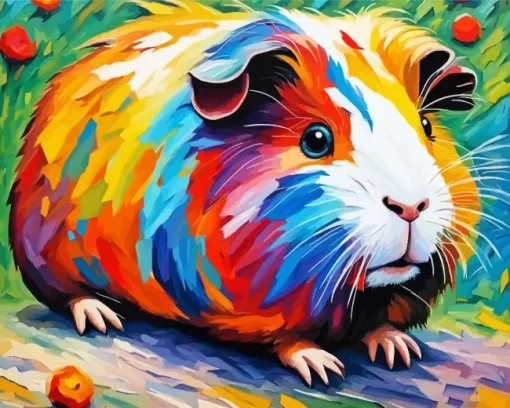 Colorful Guinea Pig Paint by Number