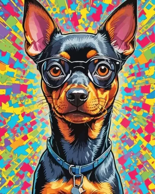 Colorful Miniature Pinscher Paint by Numbers