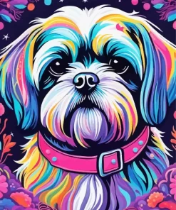 Colorful Shih Tzu Art Paint by Number