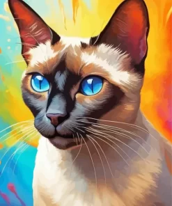 Siamese Cat Art Paint by Number