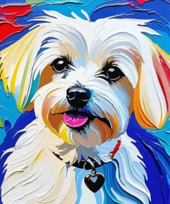 Colorful Maltese Paint by Number