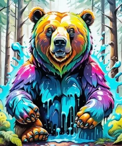 Colorful Panda Bear Paint by Numbers