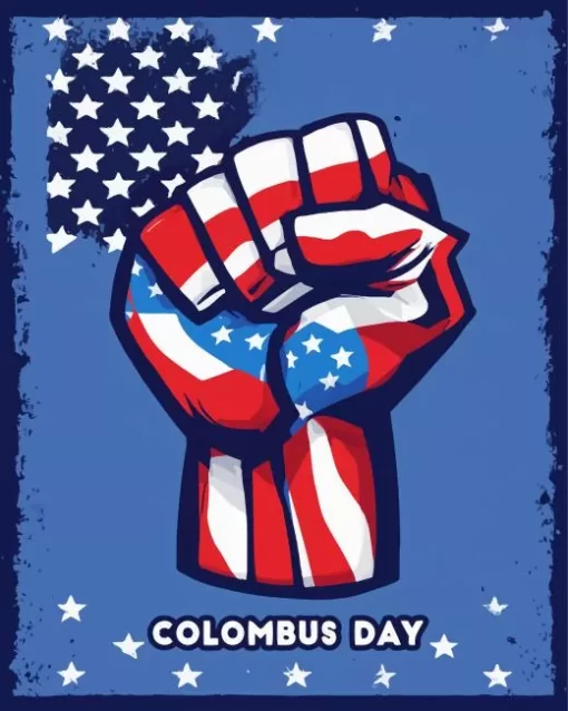 Columbus Day USA Art Paint by Number