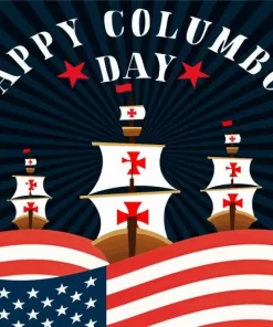 Columbus Day Art Poster Paint by Number