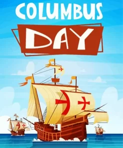 Columbus Day Illustration Art Paint by Number