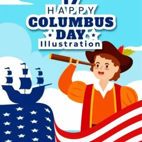 Columbus Day Illustration Paint by Number