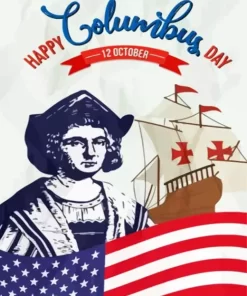 Columbus Day Poster Paint by Number