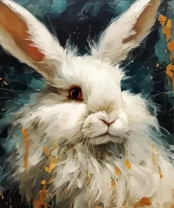 Cool Angora Rabbit Art Paint by Number