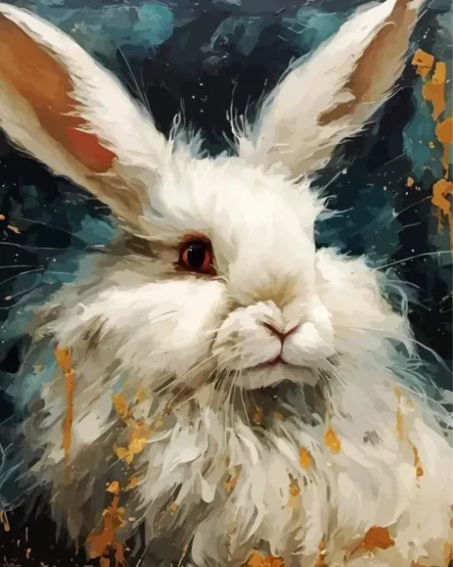 Cool Angora Rabbit Art Paint by Number