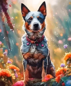 Cool Australian Cattle Dog Paint by Number