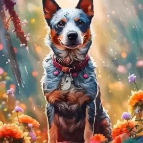 Cool Australian Cattle Dog Paint by Number