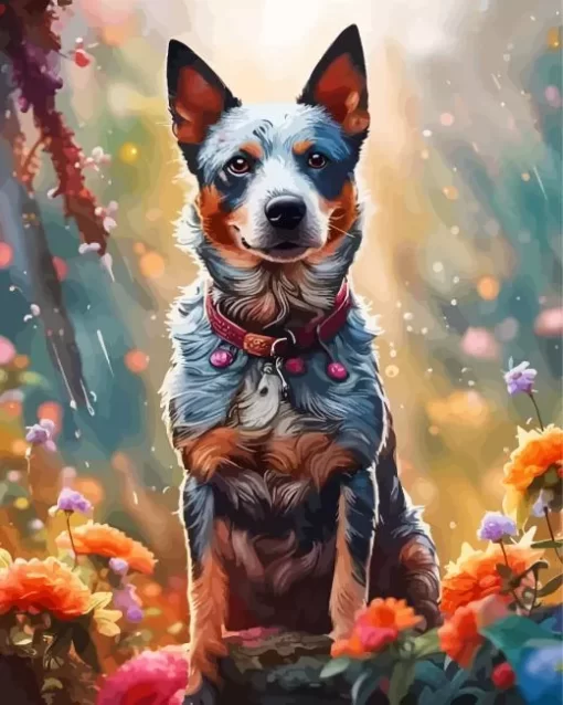 Cool Australian Cattle Dog Paint by Number