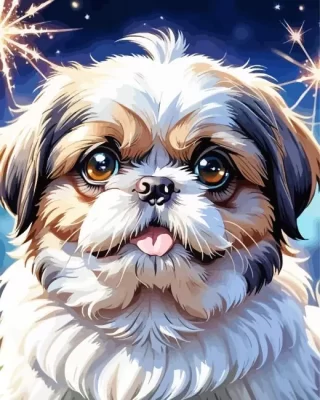 Cool Shih Tzu Paint by Number