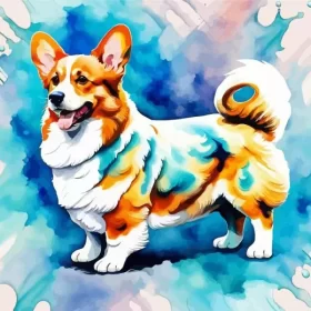 Cool Welsh Corgi Art Paint by Number