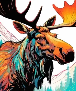 Cool Moose Paint by Number