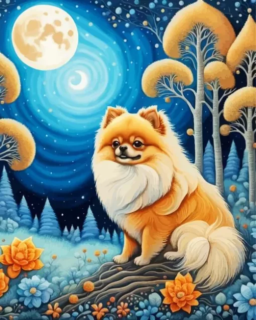 Cool Pomeranian Paint by Number