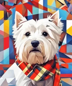 Cubism West Highland Terrier Paint by Number