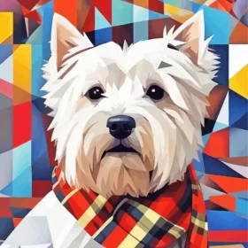 Cubism West Highland Terrier Paint by Number