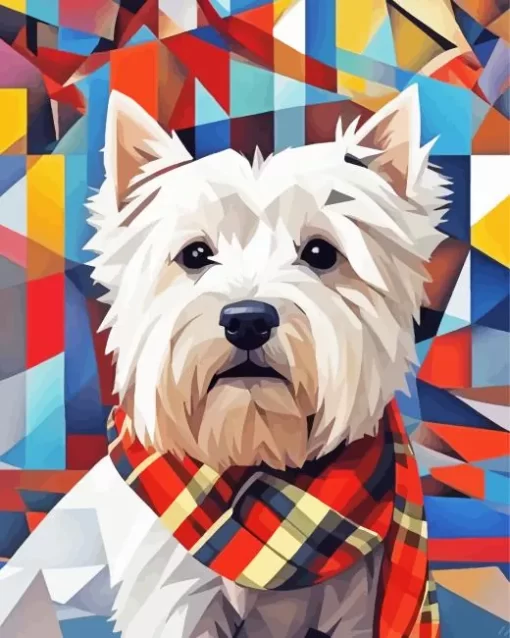 Cubism West Highland Terrier Paint by Number