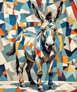 Cubism Donkey Paint by Number