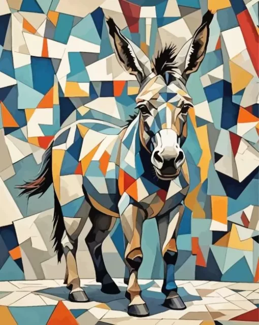 Cubism Donkey Paint by Number