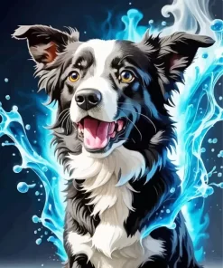 Cute Border Collie Paint by Number