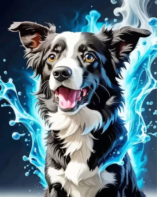 Cute Border Collie Paint by Number