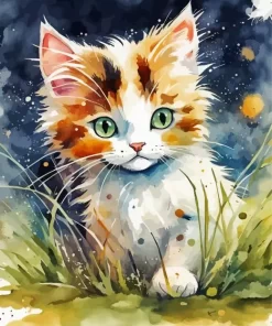 Cute Calico Kitty Paint by Number