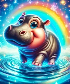 Cute Hippo Paint by Number