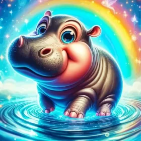 Cute Hippo Paint by Number