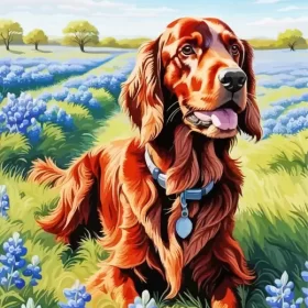 Cute Irish Setter Paint by Number