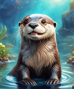 Cute Otter Paint by Number