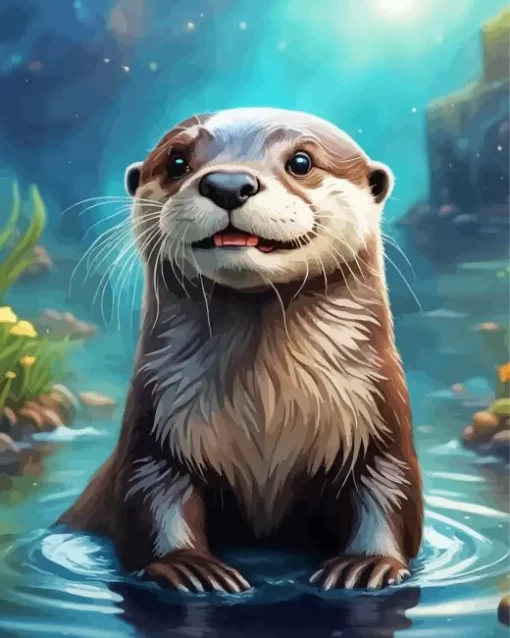 Cute Otter Paint by Number