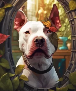 Cute Pit Bull Paint by Number