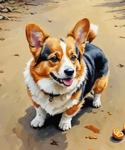 Cute Welsh Corgi Paint by Number