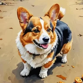 Cute Welsh Corgi Paint by Number