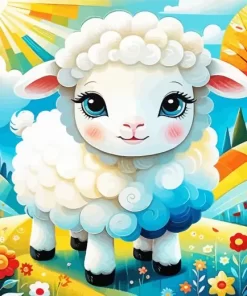 Cute Little Lamb Paint by Number