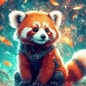 Cute Red Panda Animal Paint by Number