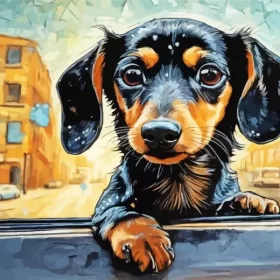 Dachshund Puppy Paint by Number