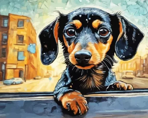 Dachshund Puppy Paint by Number