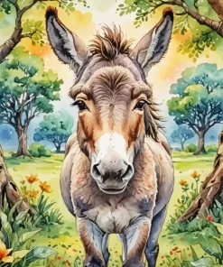 Donkey Animal Paint by Number