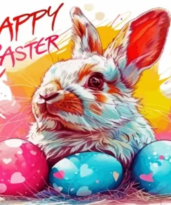 Easter Bunny Art Paint by Number