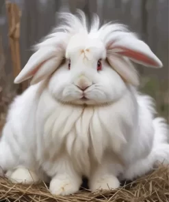 Fluffy Angora Rabbit Paint by Number