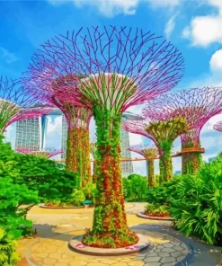 gardens by the bay Singapore Asia paint by number