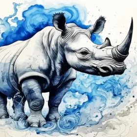 Grey Rhino Paint by Number