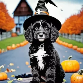 Halloween Boykin Spaniel Paint by Number