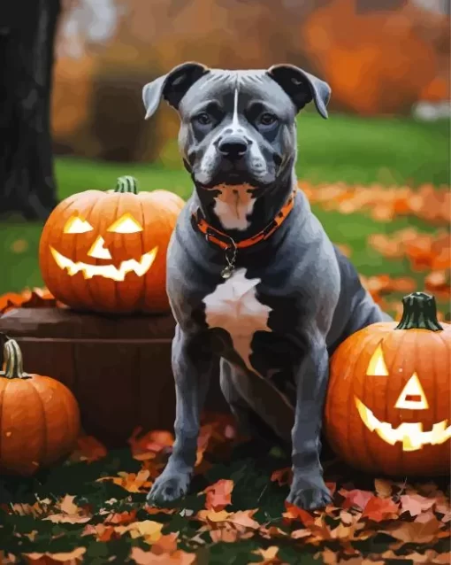 Halloween Cane Corso Paint by Number